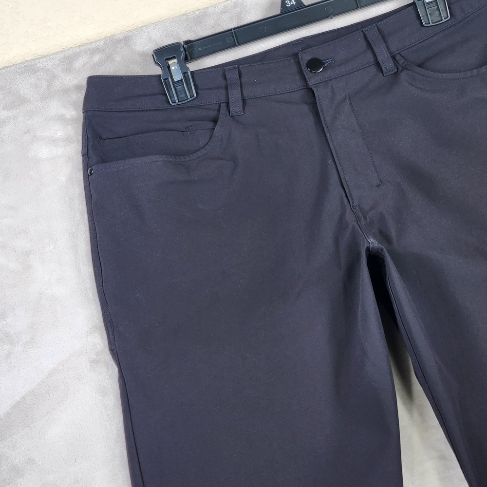 Lululemon Pants Mens 34x34 Gray 5 Pocket Stretch LM5426 Tech Chino Casual - Picture 7 of 13